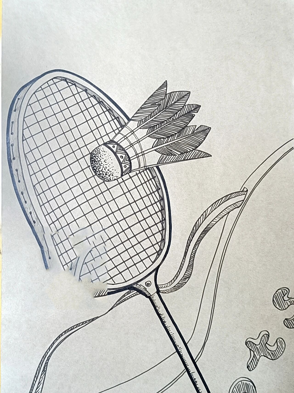 羽毛球儿童画 给孩子们上完课,发出来和大家分享一下