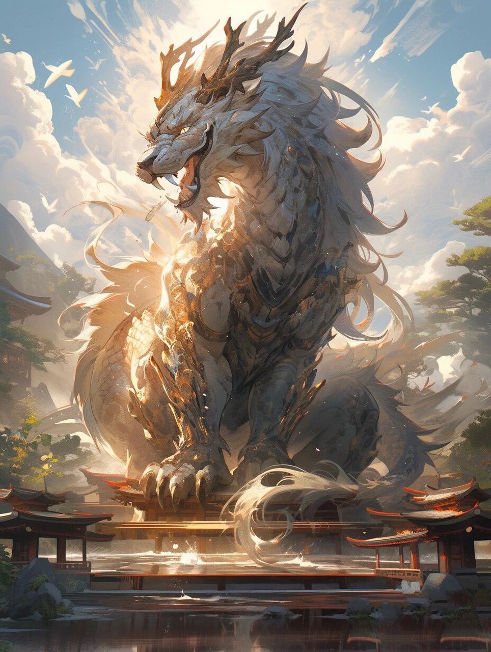 犼 [hǒu]传闻是龙族的克星7515|山海经·系列 犼,俗称为望天吼