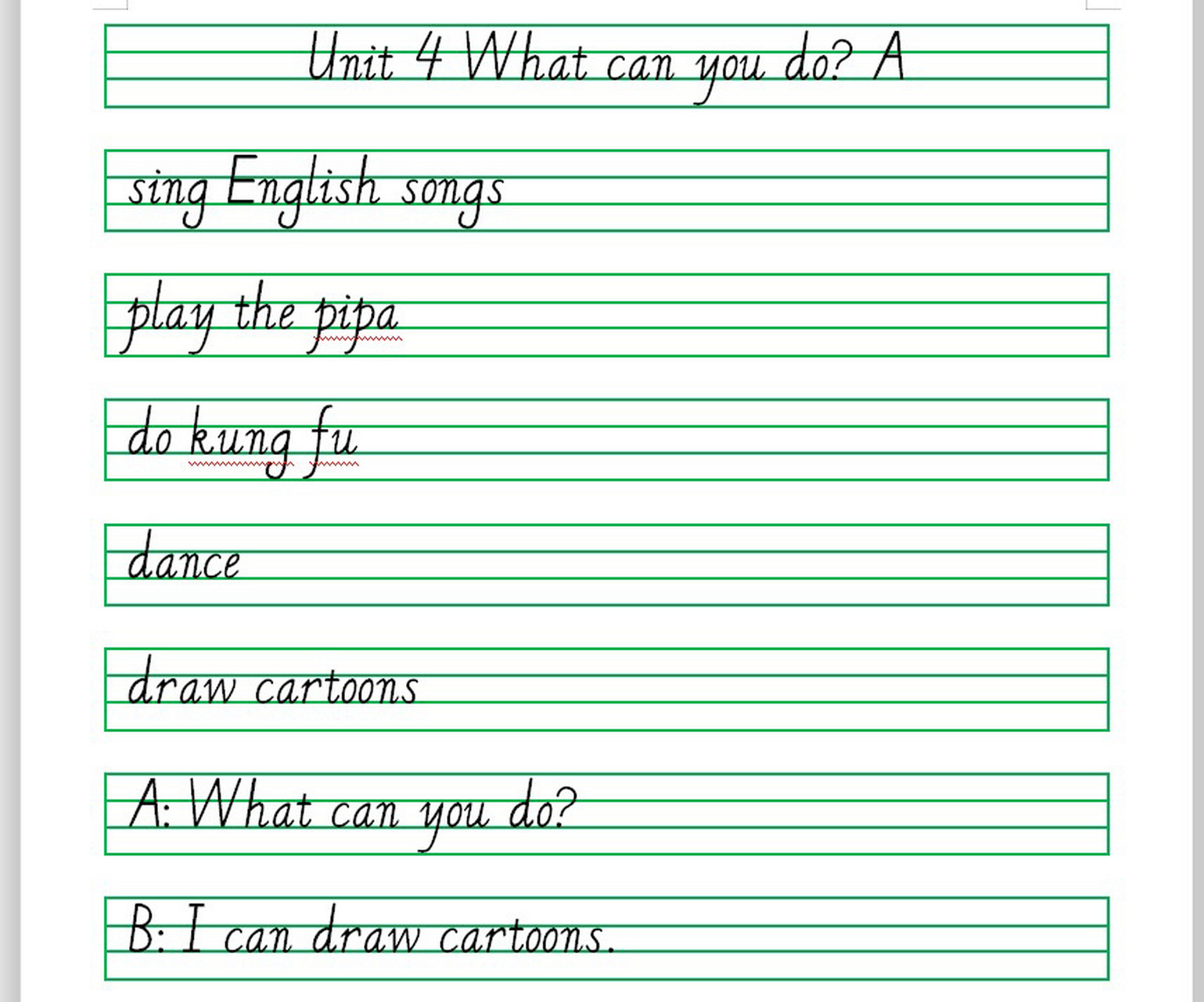 get71  | pep小学英语书写体&英语小作文