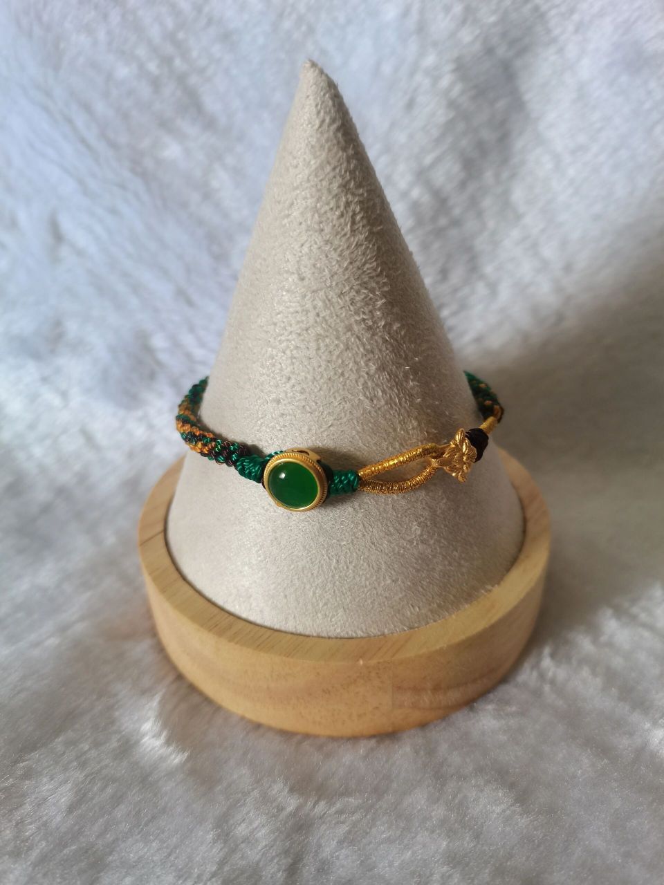 玉米结手绳 千里江山配色 这个股线有点滑,但是编出来很好看.客订.