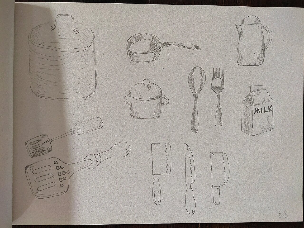 厨房用具简笔画,动手画起来吧!