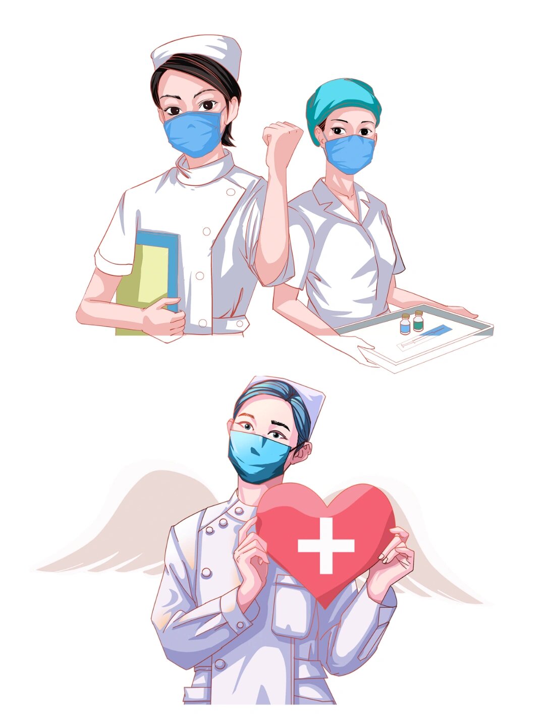 免扣素材|医护人员👩‍⚕️卡通素材