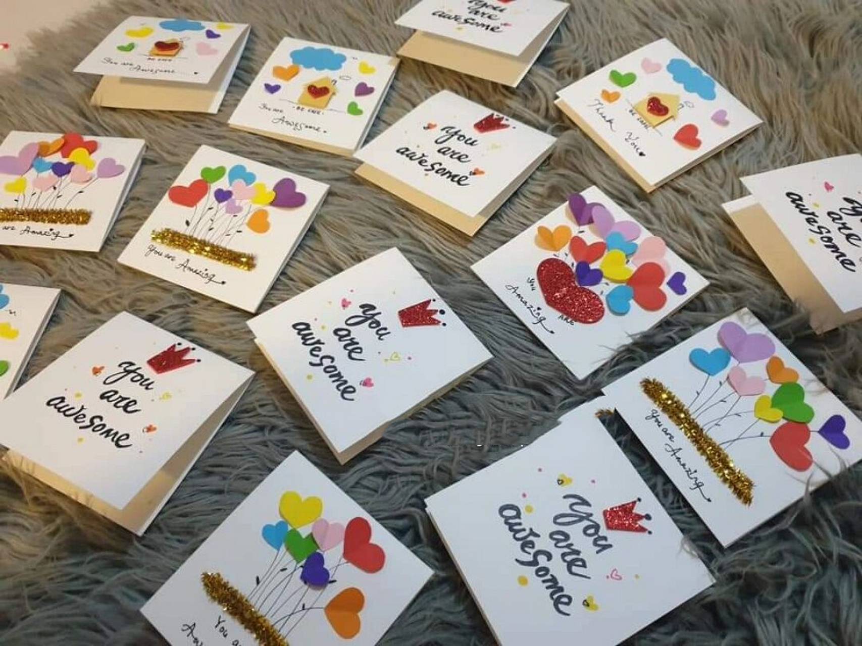 动手做卡片 i 爱心满满的感谢卡 7815做给老板和同事的卡片78