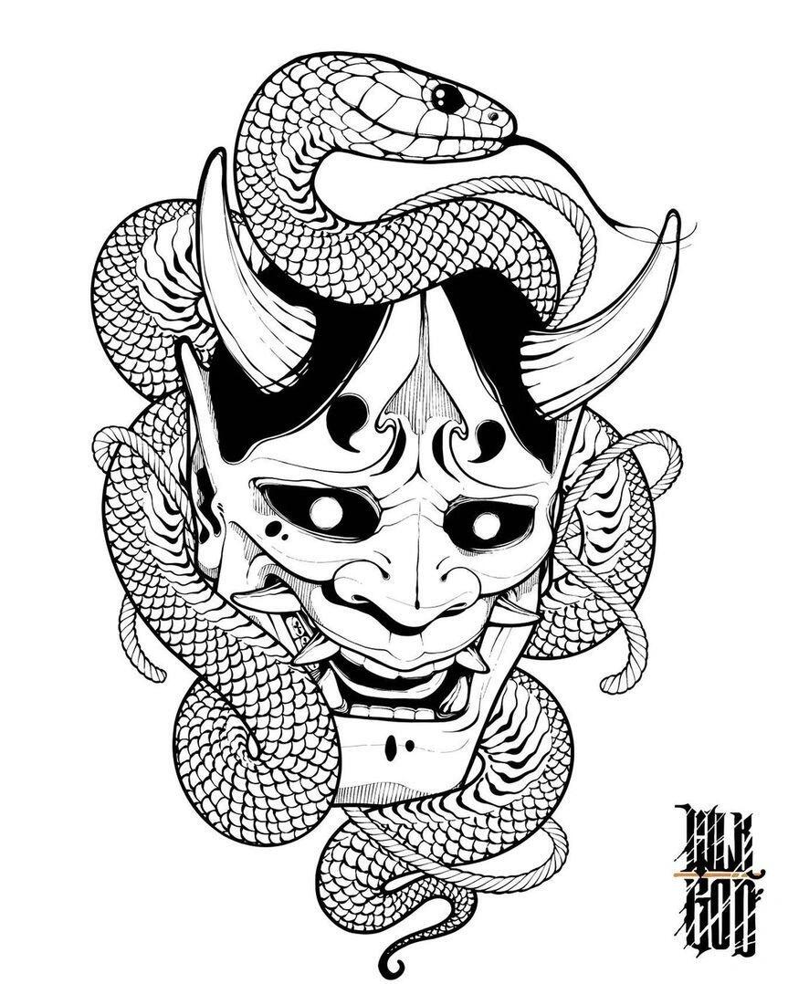 tattoo|般若纹身手稿分享