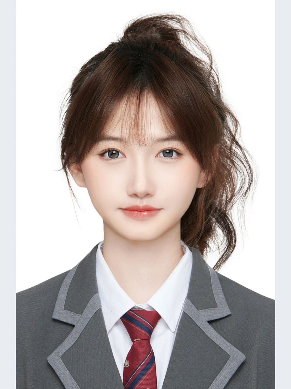 完美定格z佳状态～ 我觉得拍证件照还是不能太马虎,妆容,发型,穿搭都