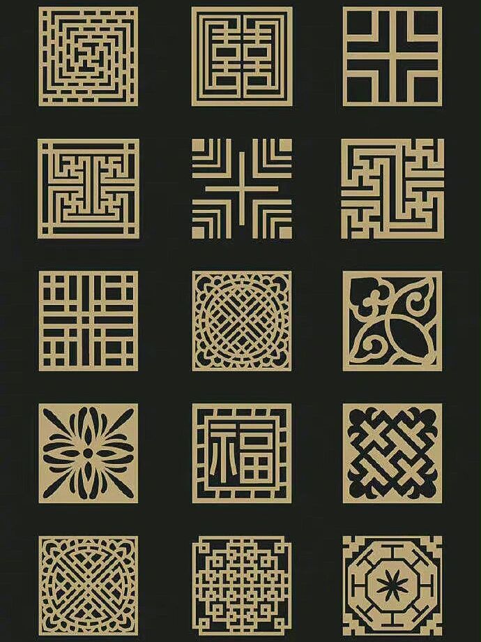 中国传统纹样参考|古代装饰花纹@散步在阳光下的动态