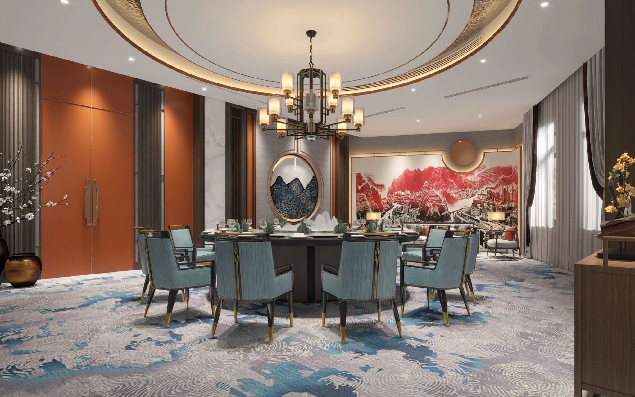 餐厅包厢设计丨宴会厅设计 高级简约 餐厅包厢设计丨宴会厅设计