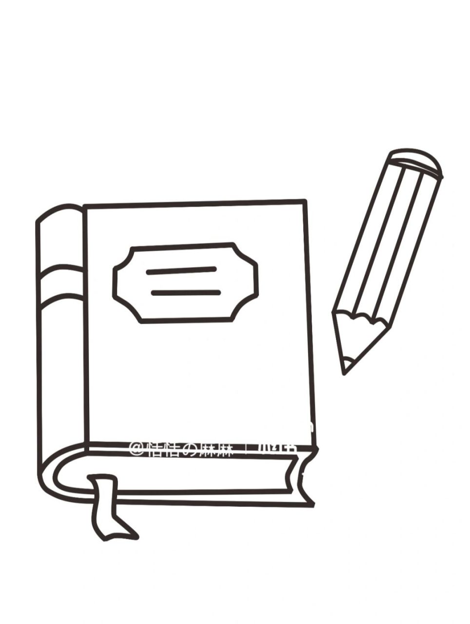 学习用品简笔画 开学了,背上书包去学校,简单的学习用品文具,开学