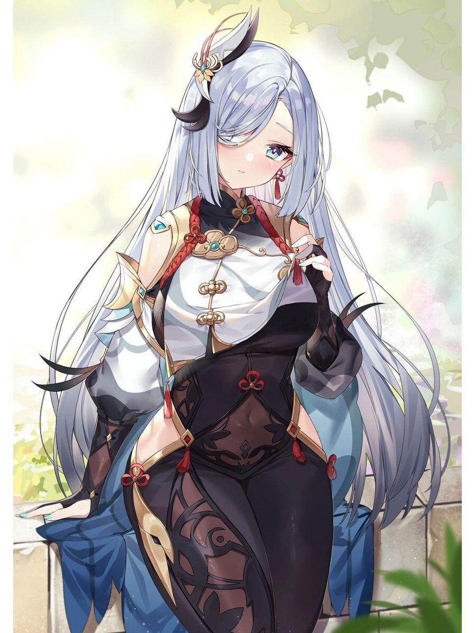 申鹤美图 图一画师:fu_u03 画师id:29314050 图二