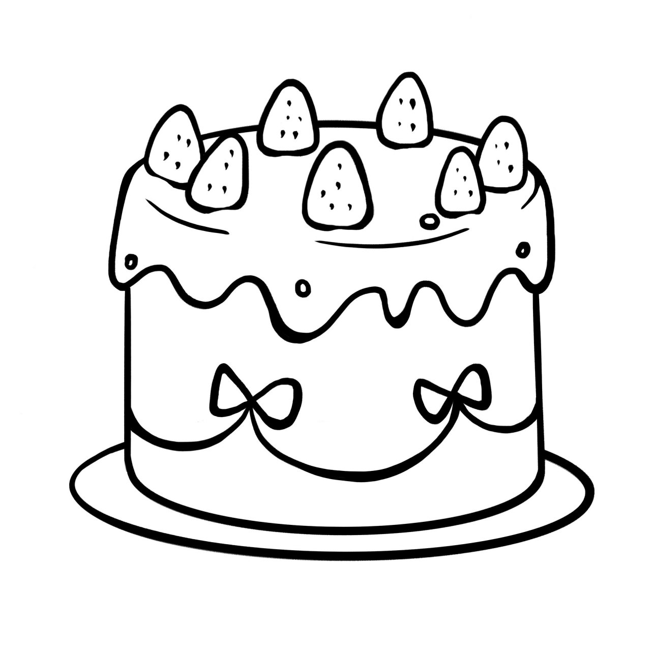 简笔画|生日蛋糕 🍰生日快乐 涂色游戏