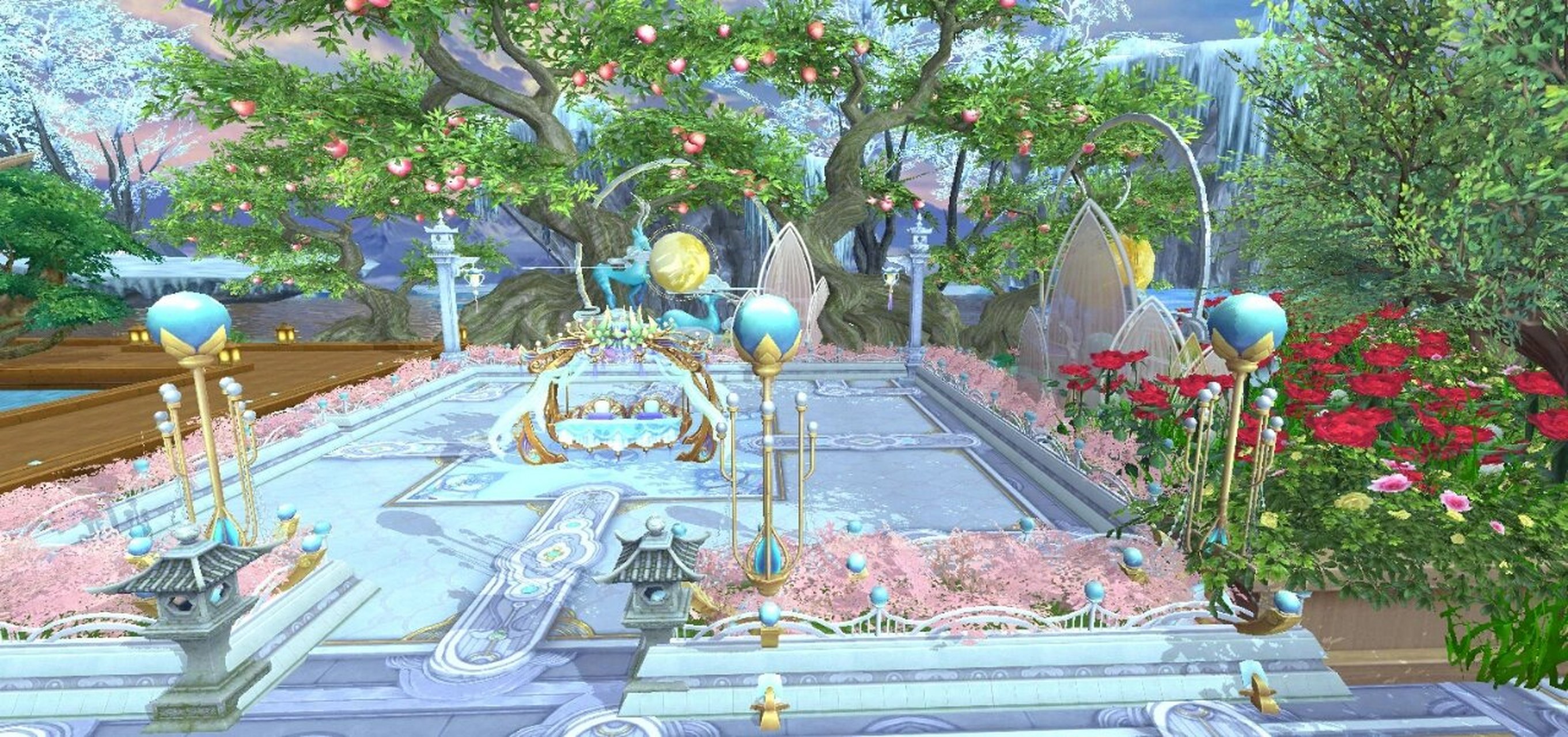 诛仙手游仙府晴雪庭装修方案