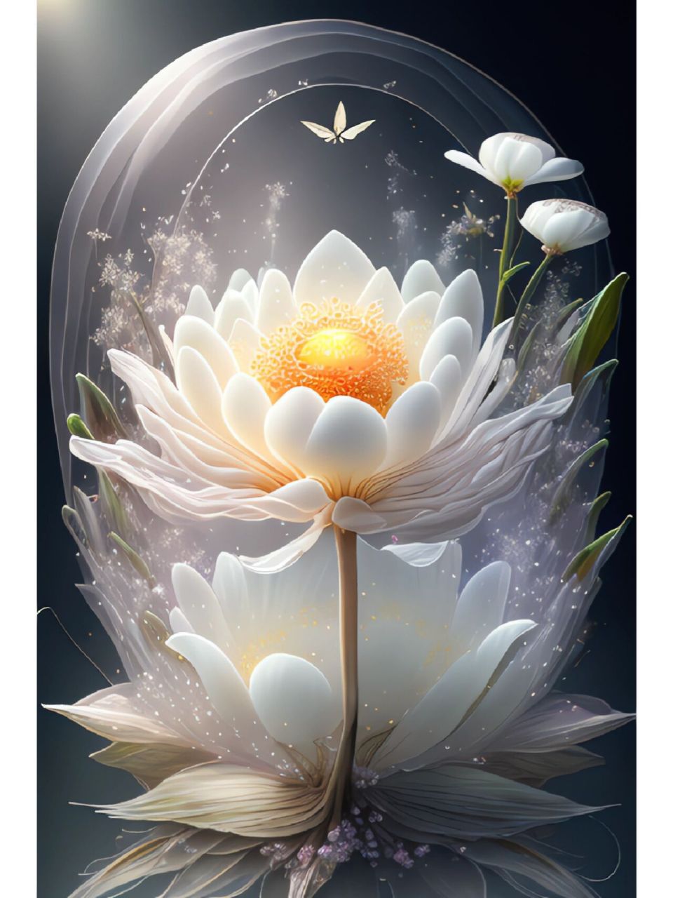 蓝色莲花 ,佛光普照,佛缘,试试这个壁纸! #ai绘画