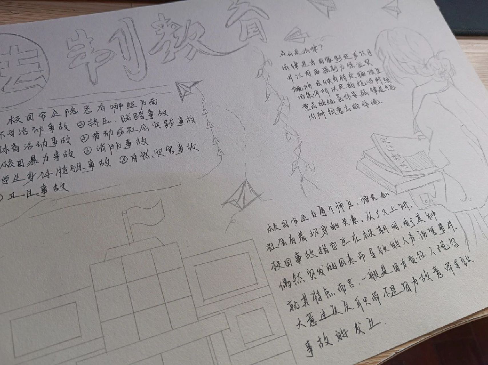 历时一小时的法制宣传主题手抄报 历时一小时的法制宣传主题手抄报