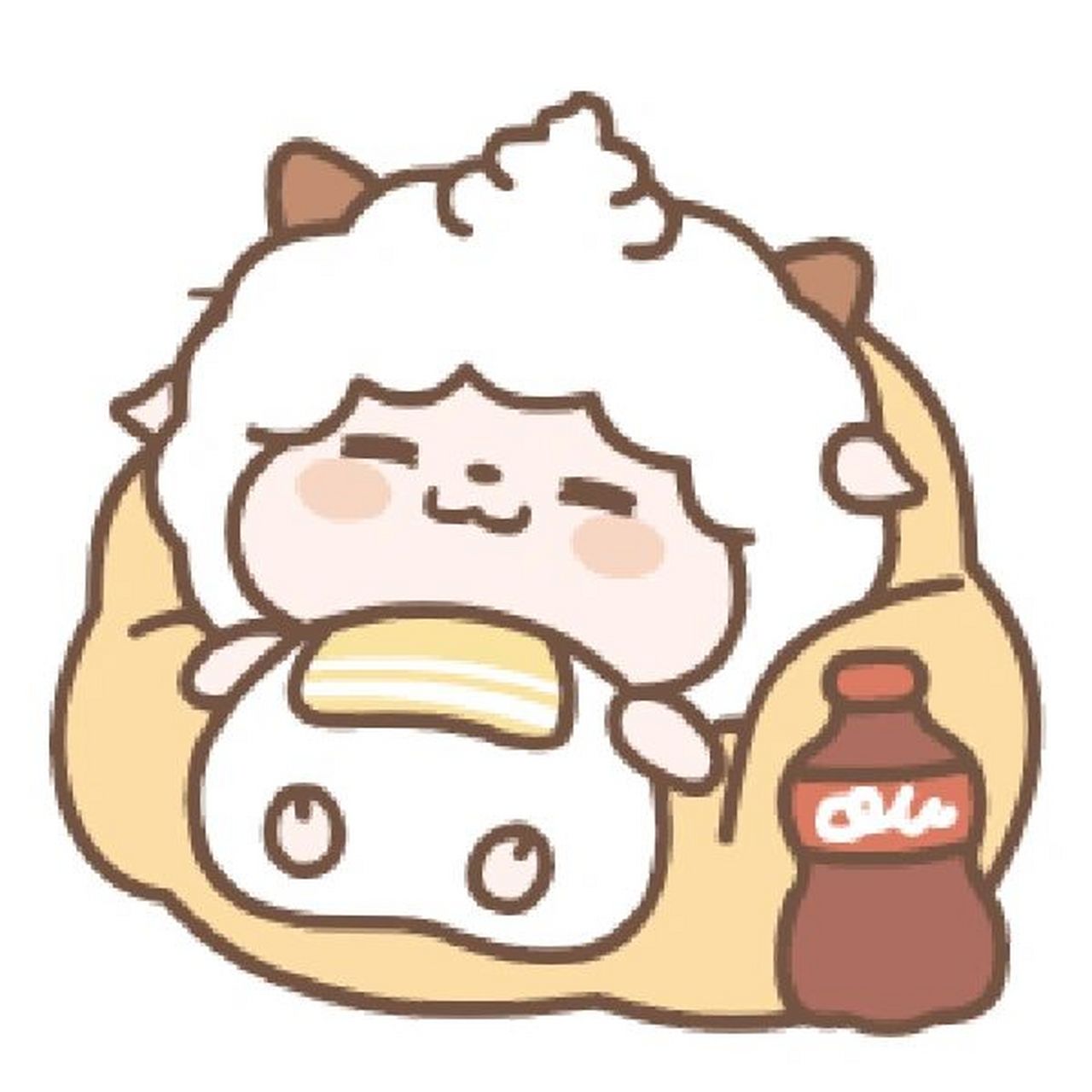 我在朋友圈动态里养了一只懒羊羊 哈哈哈 懒洋洋真的好可爱 喜欢睡觉