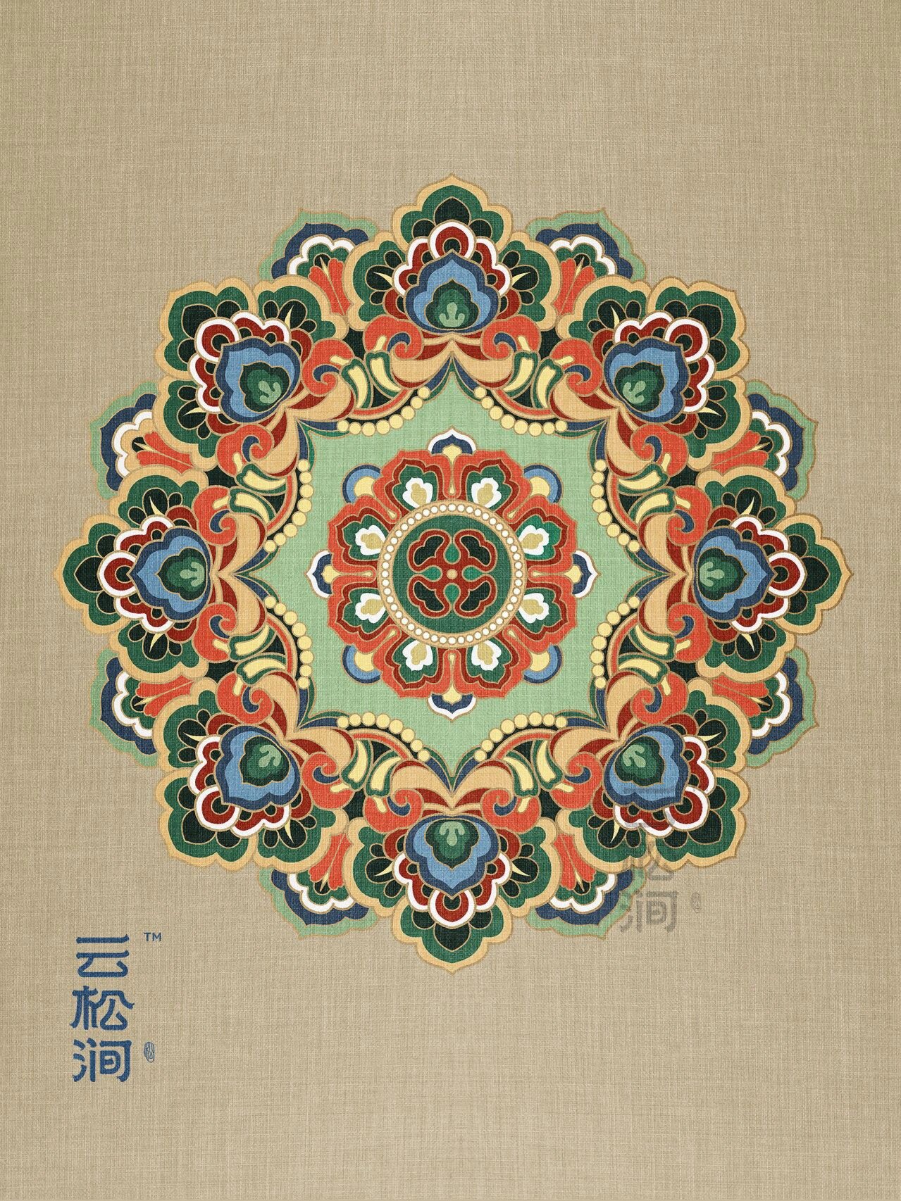 中秋特别版【花好月圆】|原创唐代宝相花纹样