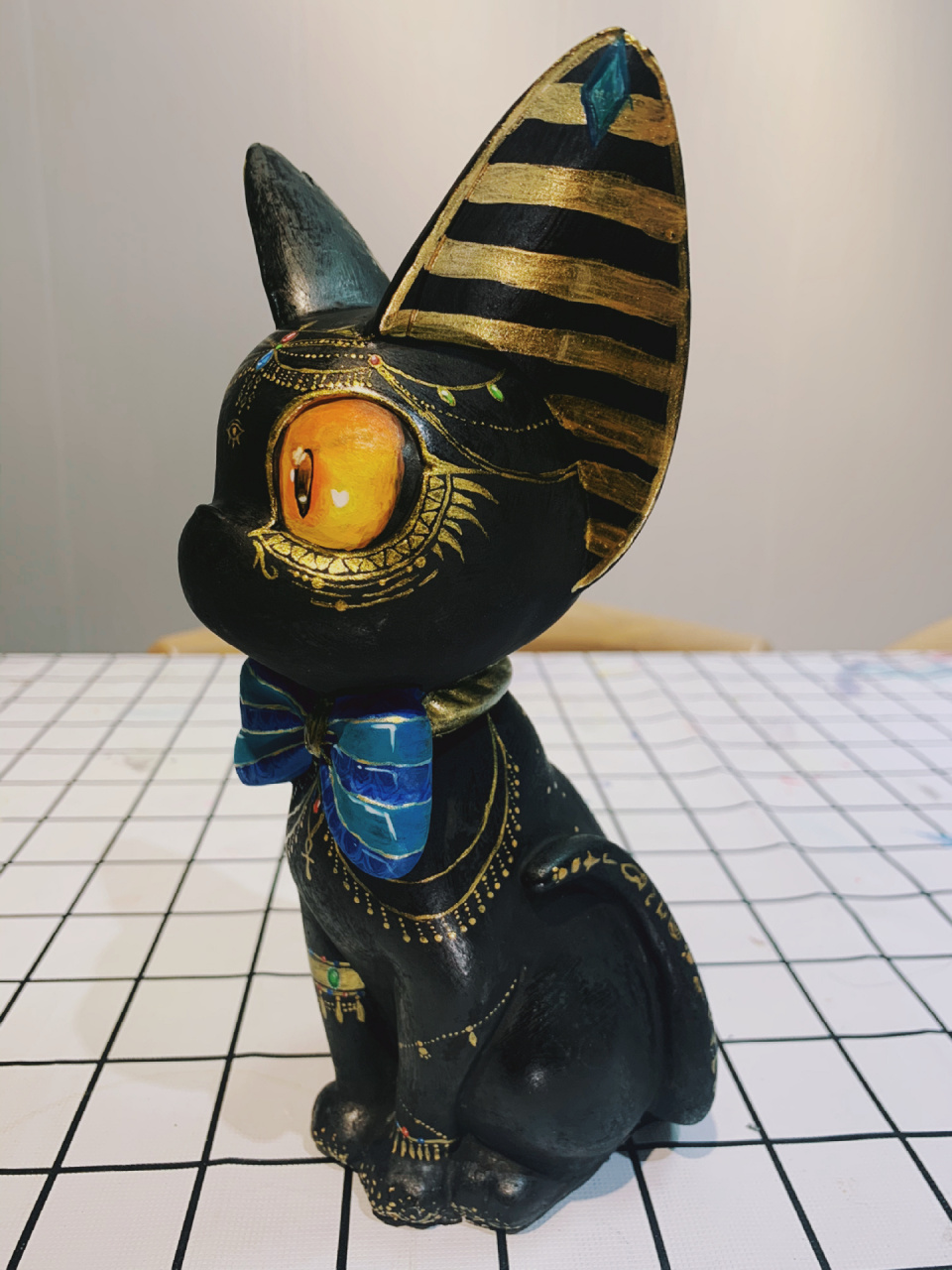 古埃及喵喵神78 看过好多埃及吉吉猫的石膏娃娃.