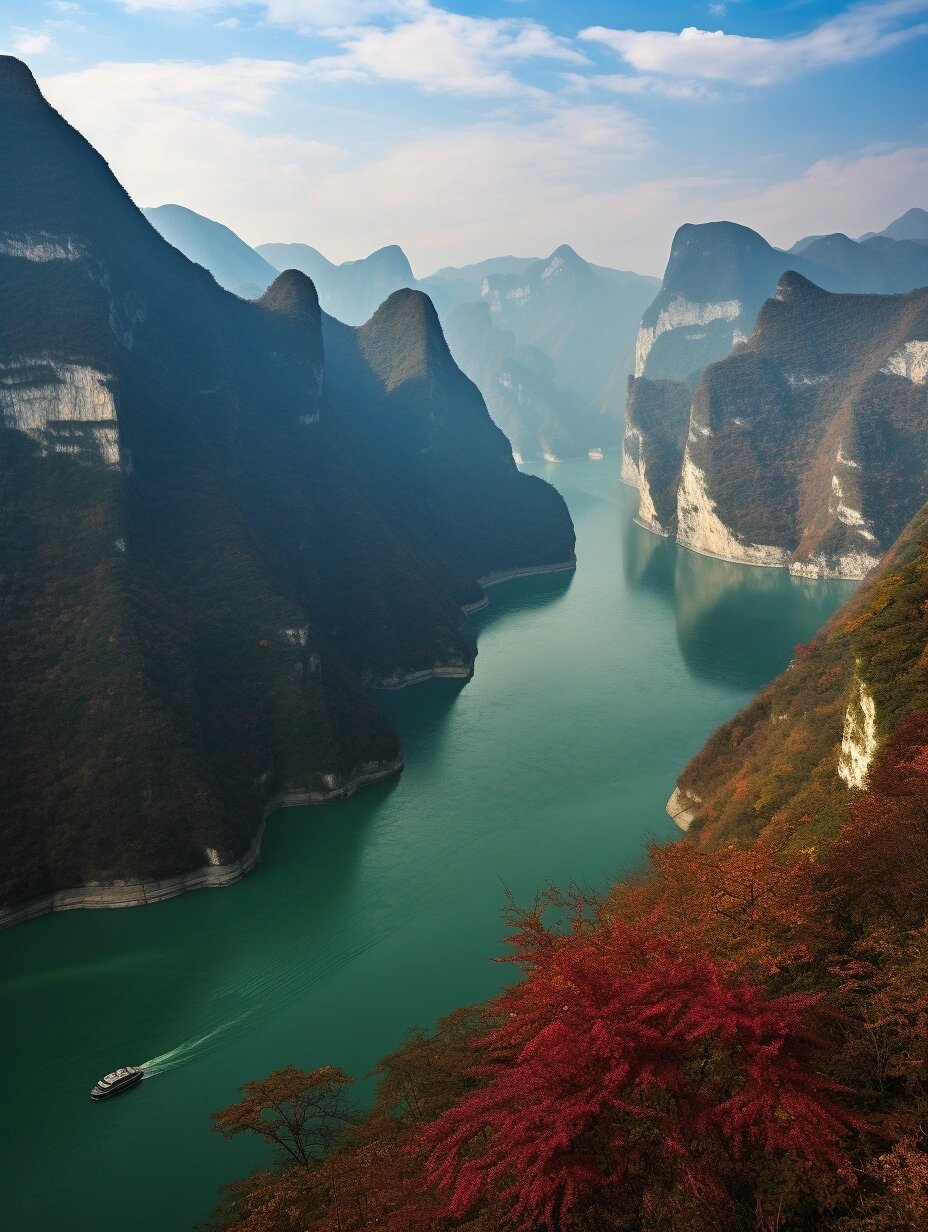 长江三峡:轻舟已过万重山 长江三峡,被誉为世界壮丽河山之一,是中国