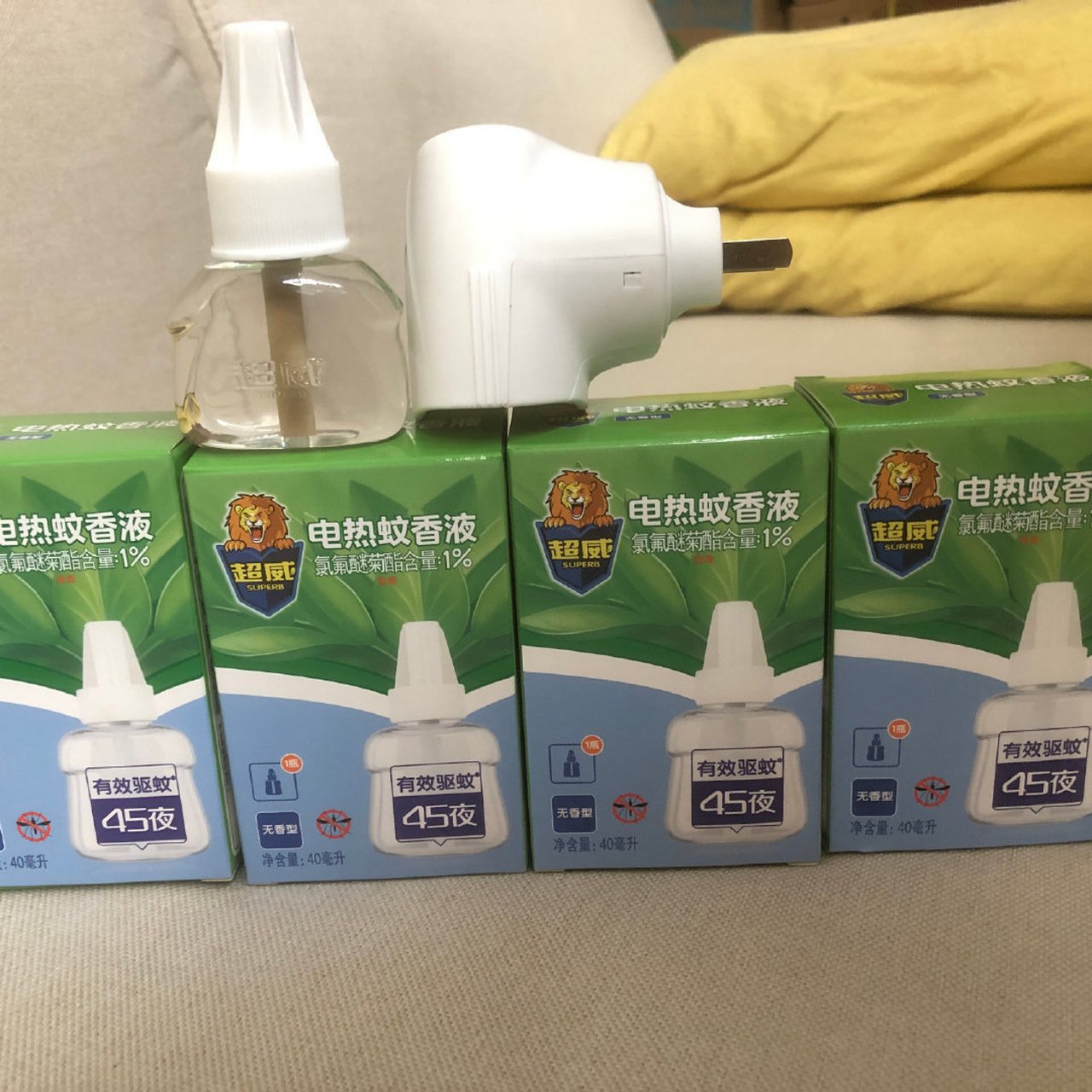9】超威经典款圆瓶蚊香液40ml/瓶*4瓶    商超老牌!