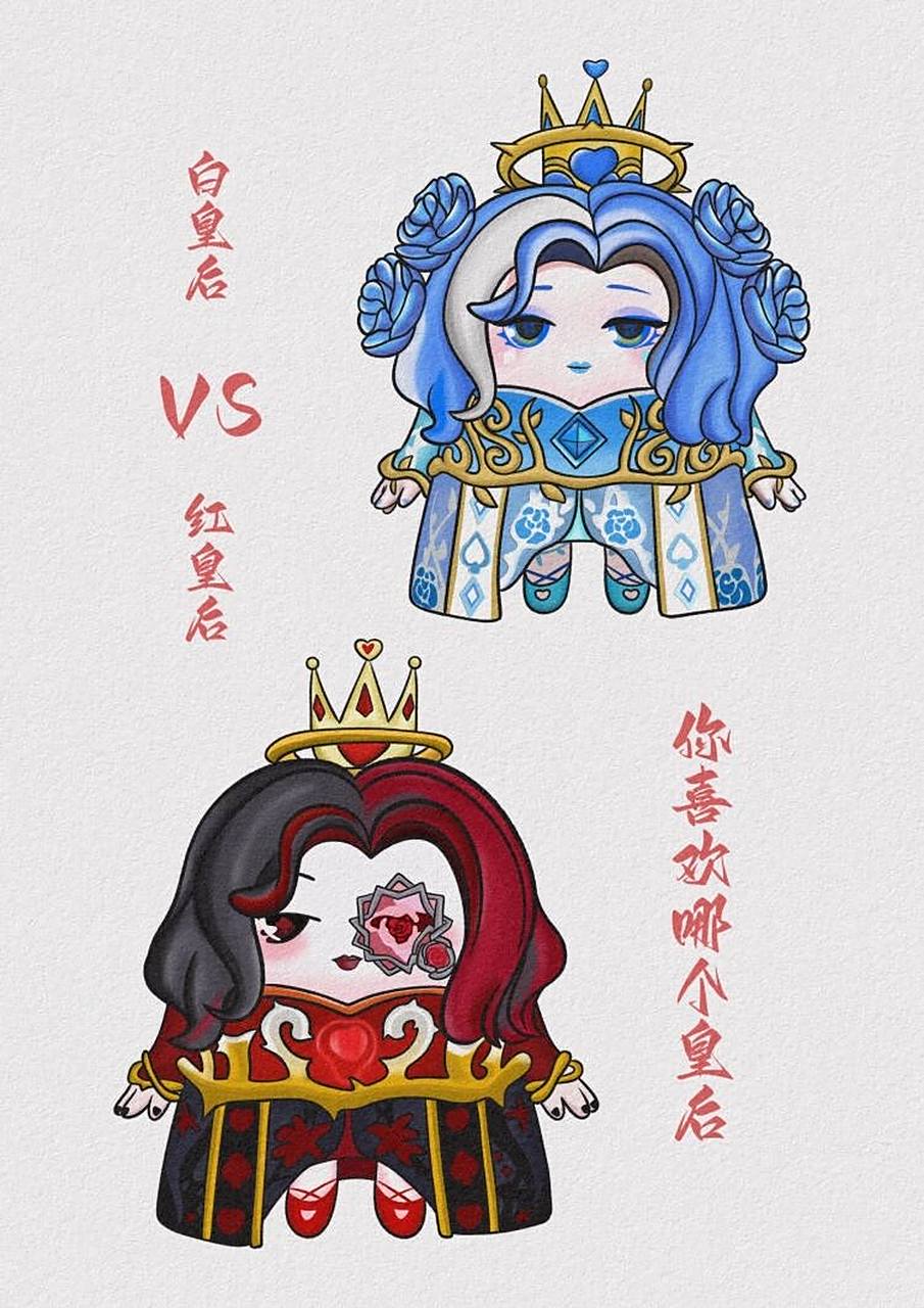 蔷薇白皇后简笔画 画了蛋仔派对的红皇后怎么少得了这个白皇后呢,家蛋