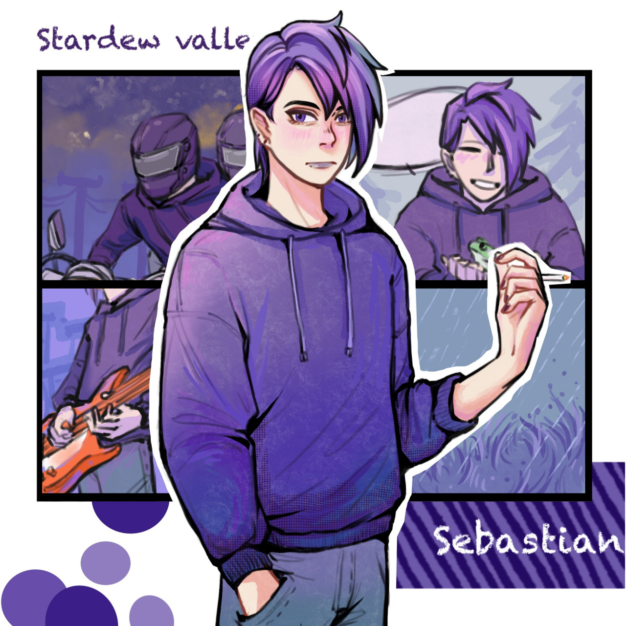 星露谷物语:我的一款乙游 塞巴斯蒂安,是潮湿的雨,捉不住的烟,躁动的