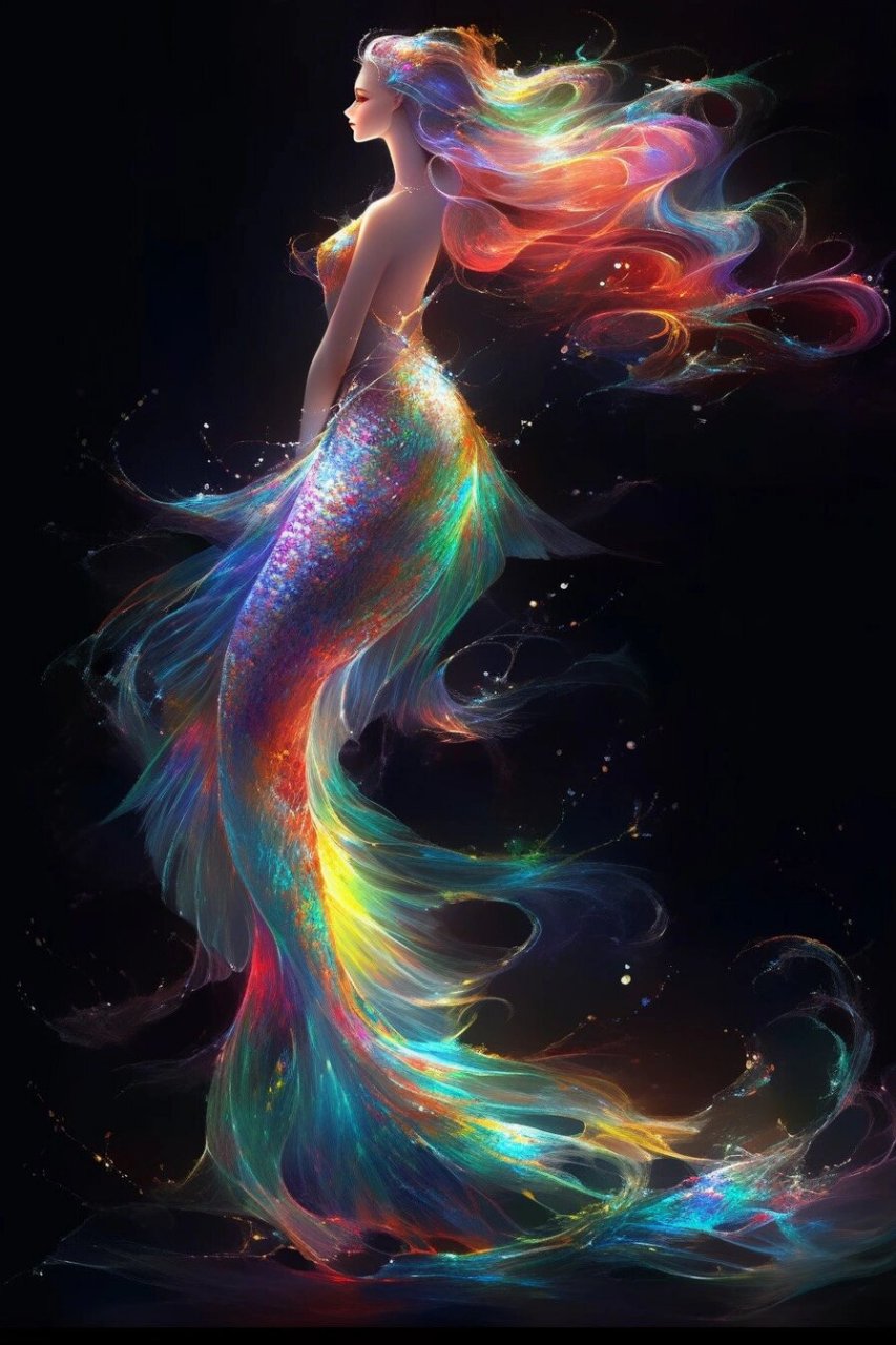 彩色系列美人鱼