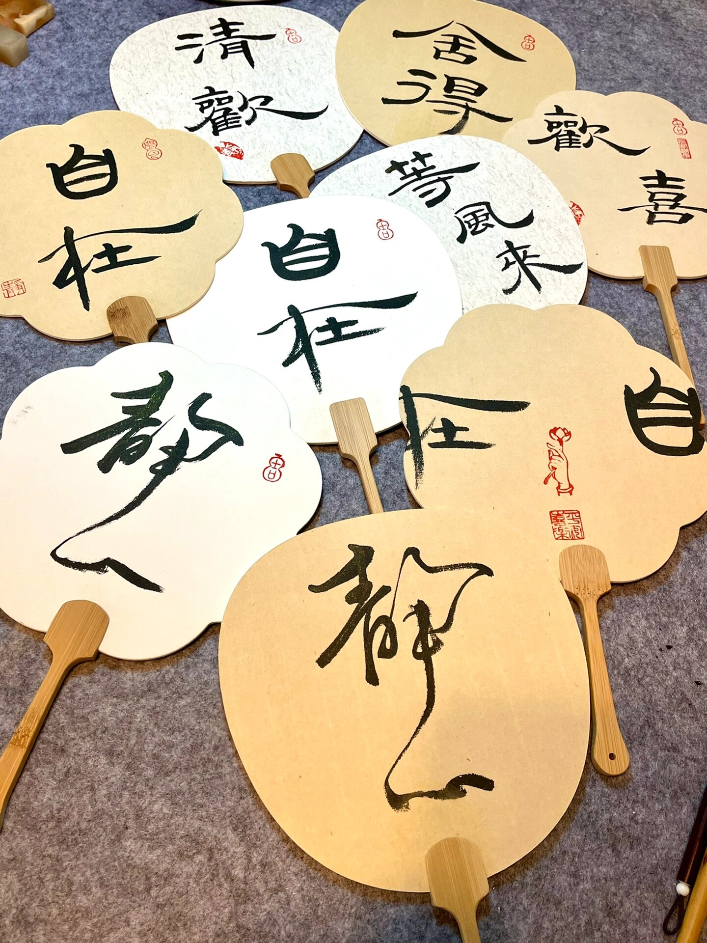 日常|客定 手写 禅意书法扇