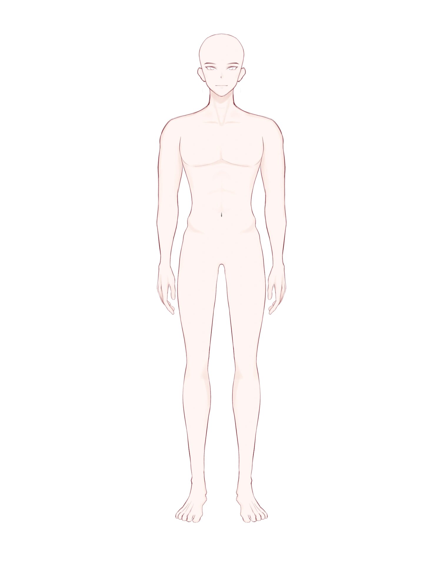 【自制免费模板第三弹】男性系列 上次有宝贝说想要男生的模板就画了