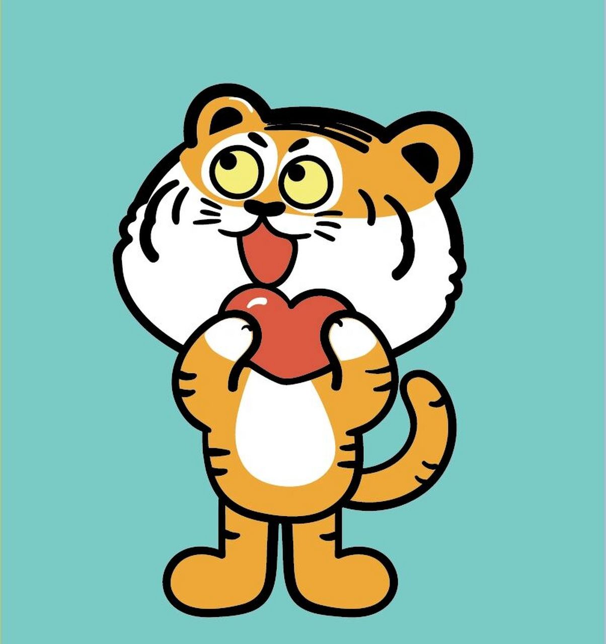 老虎 哆啦虎——微信表情包可下载 谢谢喜欢,欢迎截取转发做头像