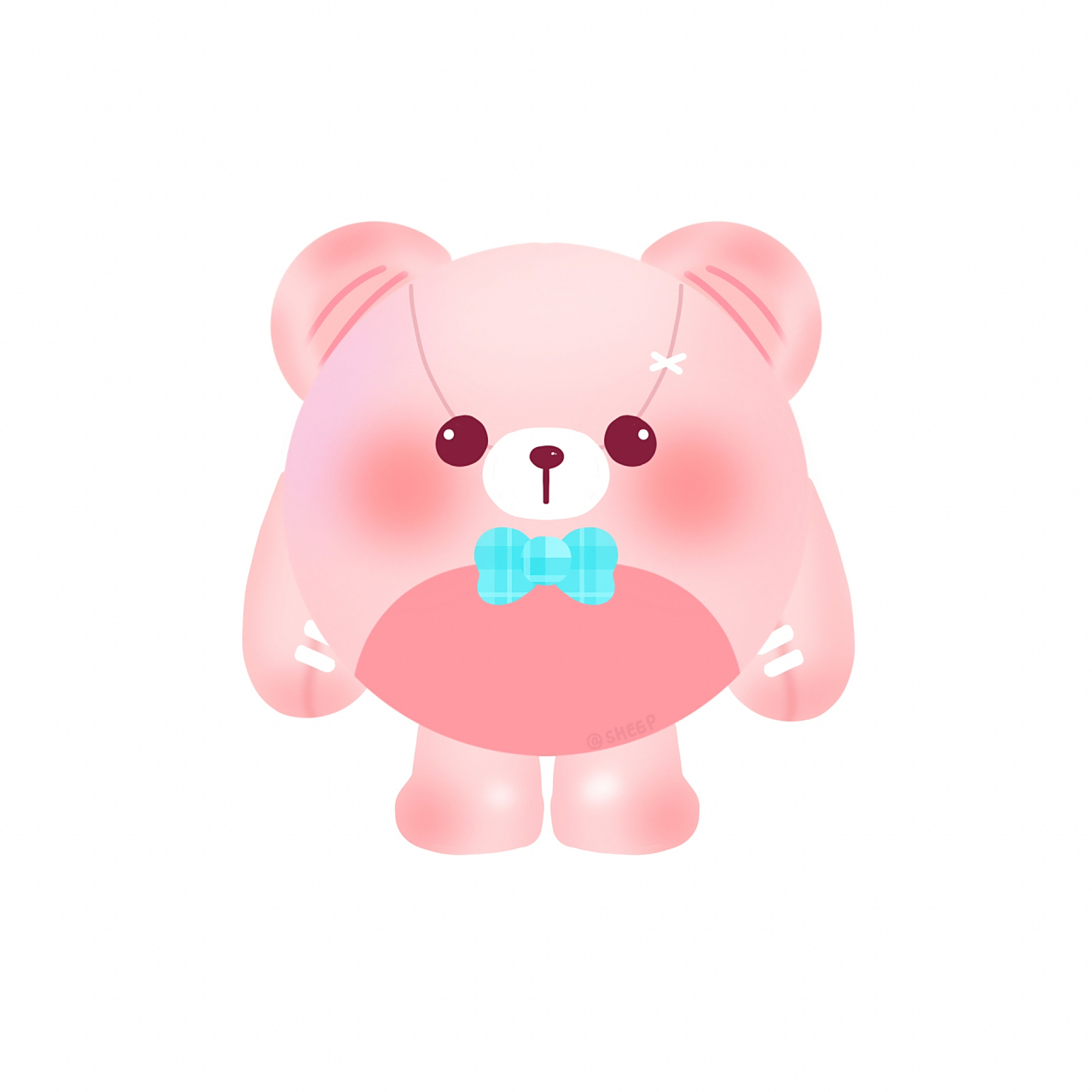 头像自截 粉色小熊不要太可爱,禁止商用二改,转载请标明id,请勿涂抹