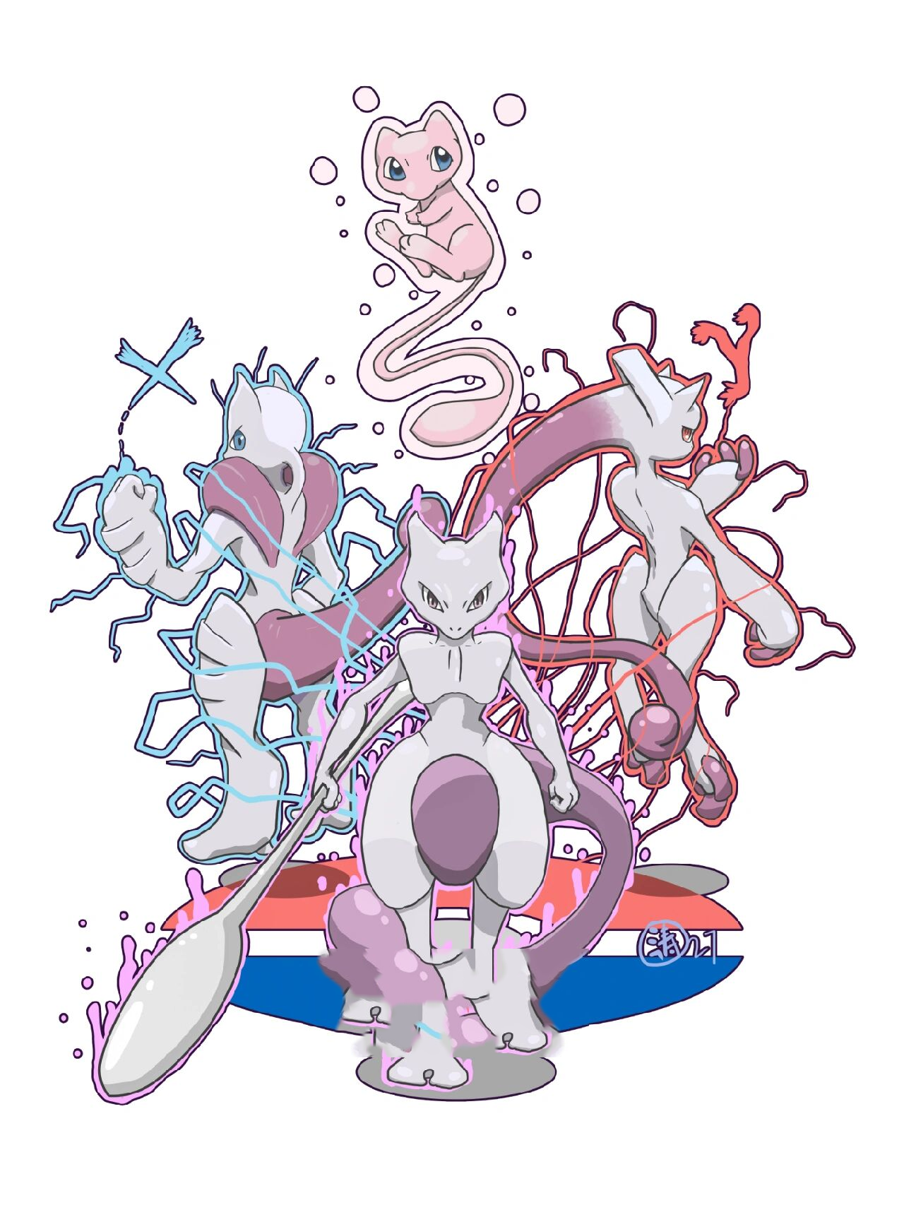 宝可梦-梦幻&超梦