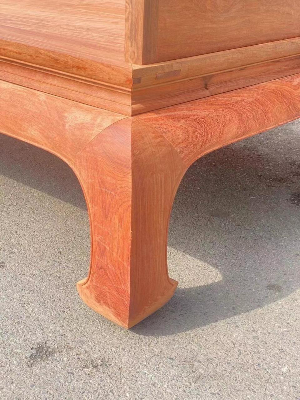 大果紫檀 缅花家具 罗汉床