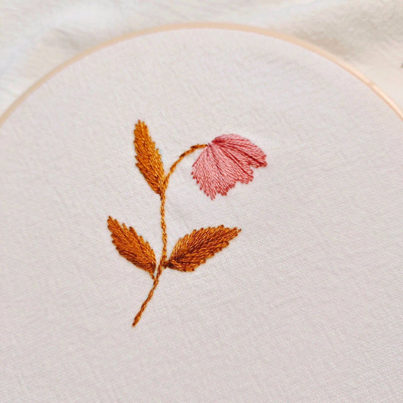 刺绣图案分享:新手入门刺绣花朵 任何练习都可以从模仿开始 	 针法