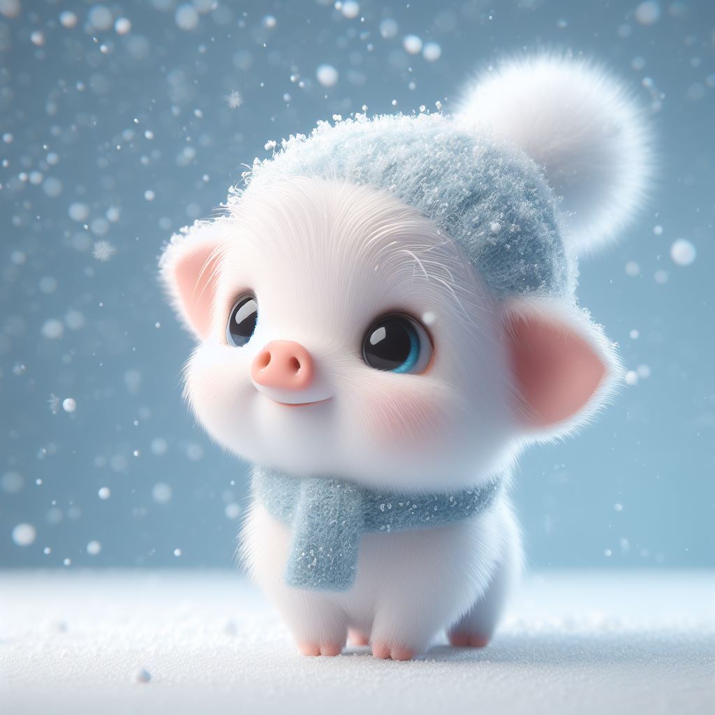 ai头像绘图精美壁纸 让我来介绍一下我的"笨笨猪"头像吧!