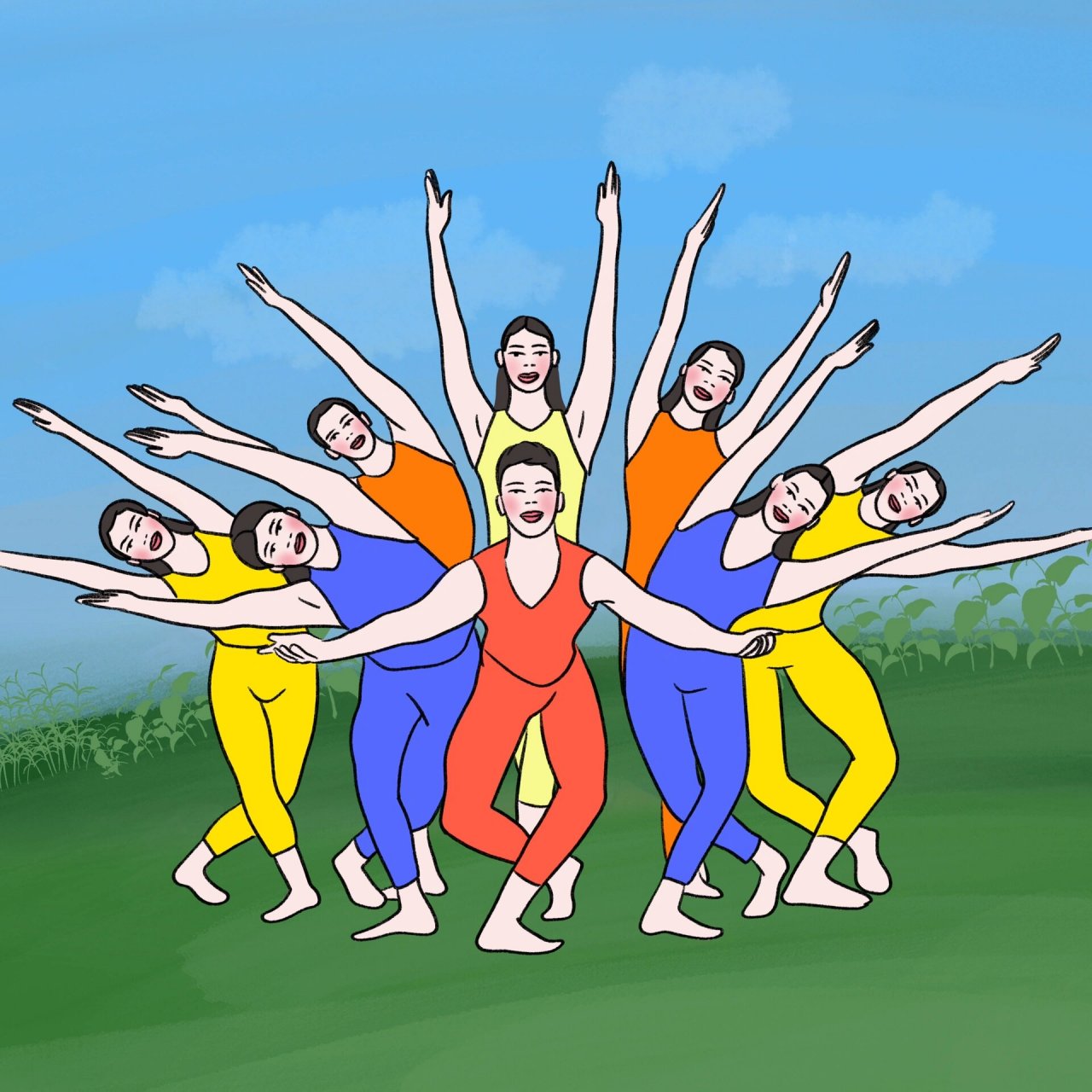 这些……8人拍照pose 有点好看耶!7815