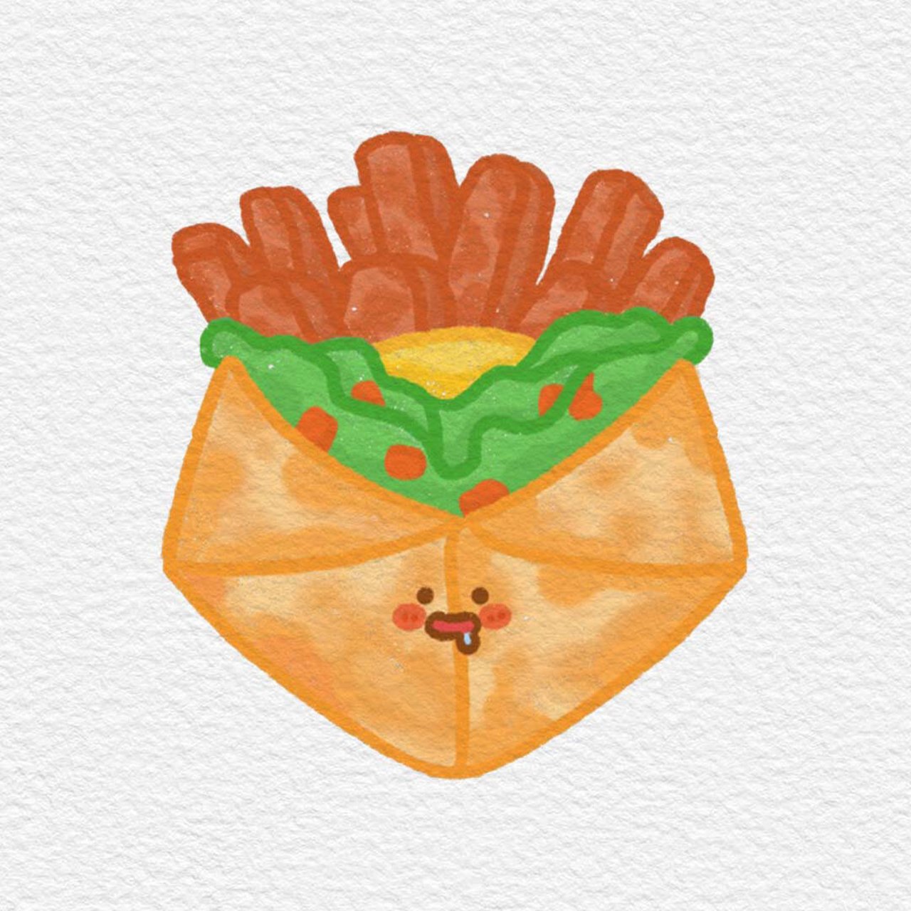 原创简笔画打卡day15|kfc疯狂星期四系列7515 肯德基疯狂星期四