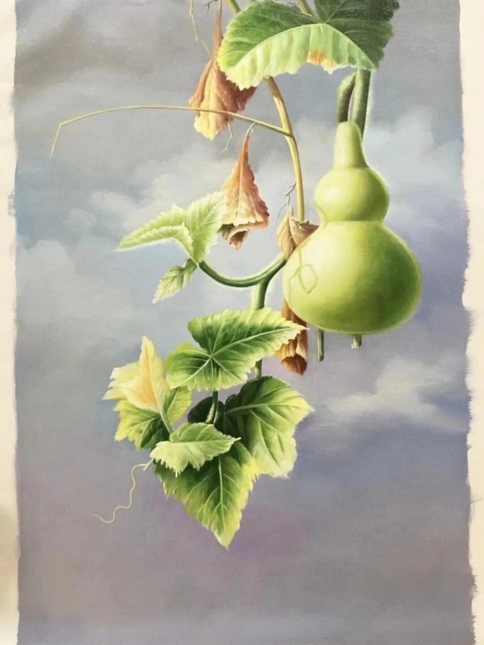 纯手绘油画-《我要的是葫芦》 手绘油画作品,客户定制