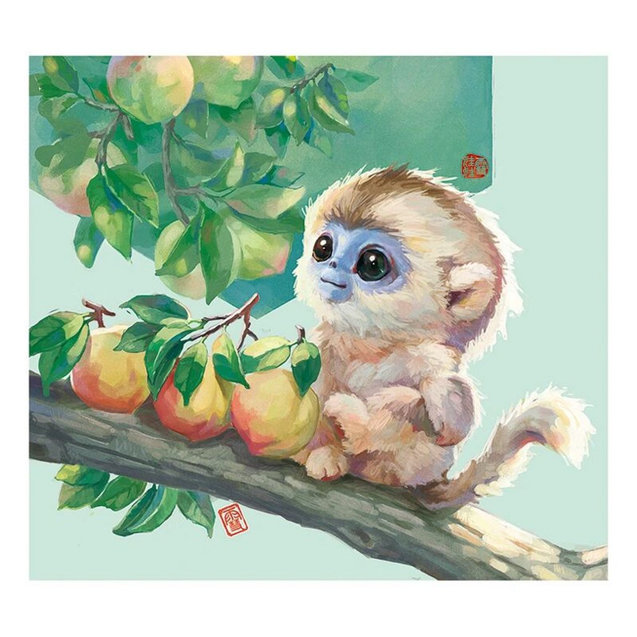 【秦岭四宝】朱鹮,大熊猫,金丝猴 羚牛 林麝 #画画的日常# #我是原创