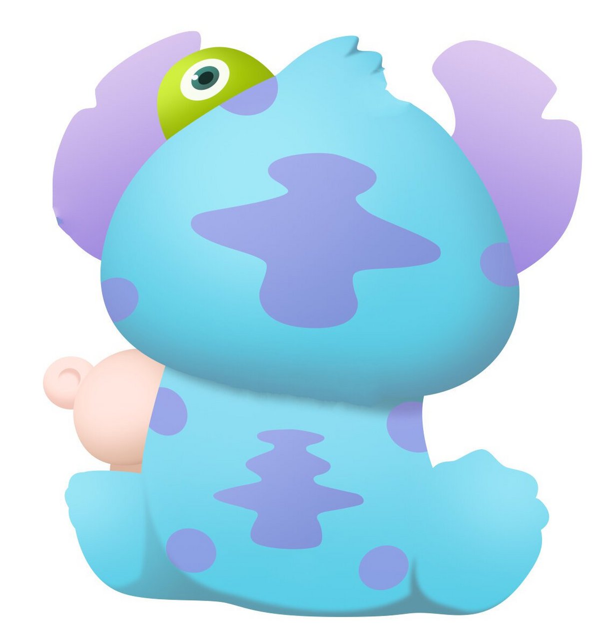 石膏史迪仔毛怪配色 虽然更喜欢大眼仔 但是毛怪的配色很好看～ 斑点