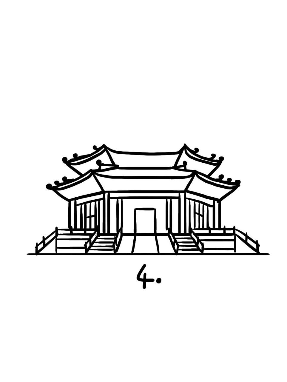 地标建筑简笔画教程32 地标建筑32-沈阳故宫,位于沈阳市沈河区适 