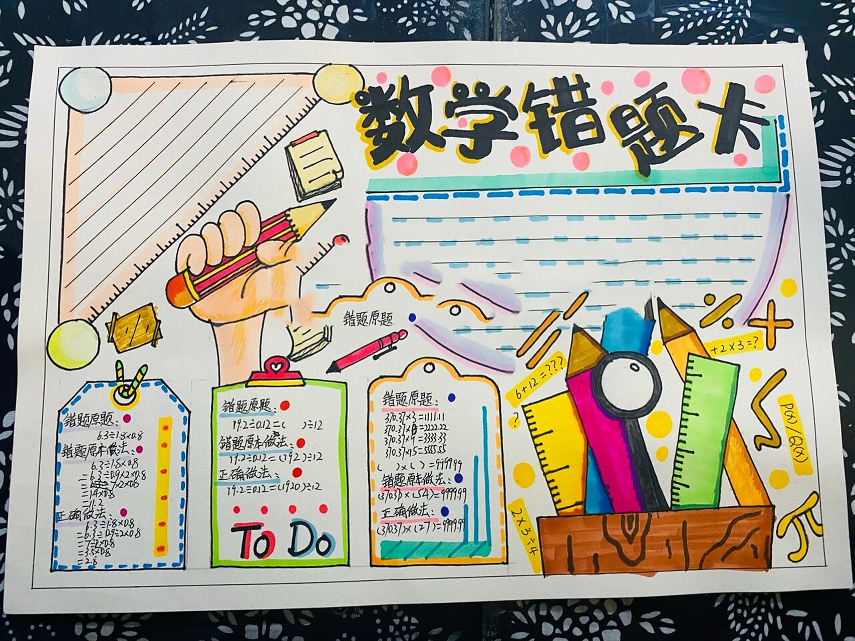 【手抄报专题】数学错题卡 数学错题卡