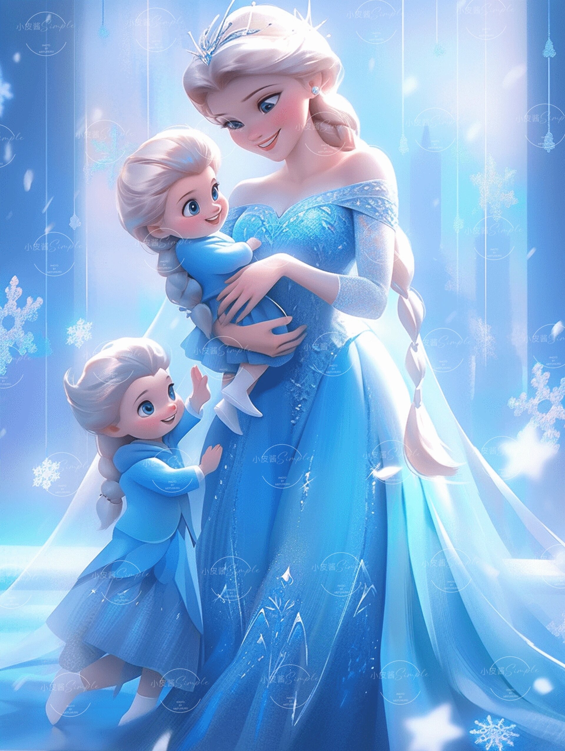 迪士尼公主 ▏冰雪奇缘亲子系～艾莎有两闺女