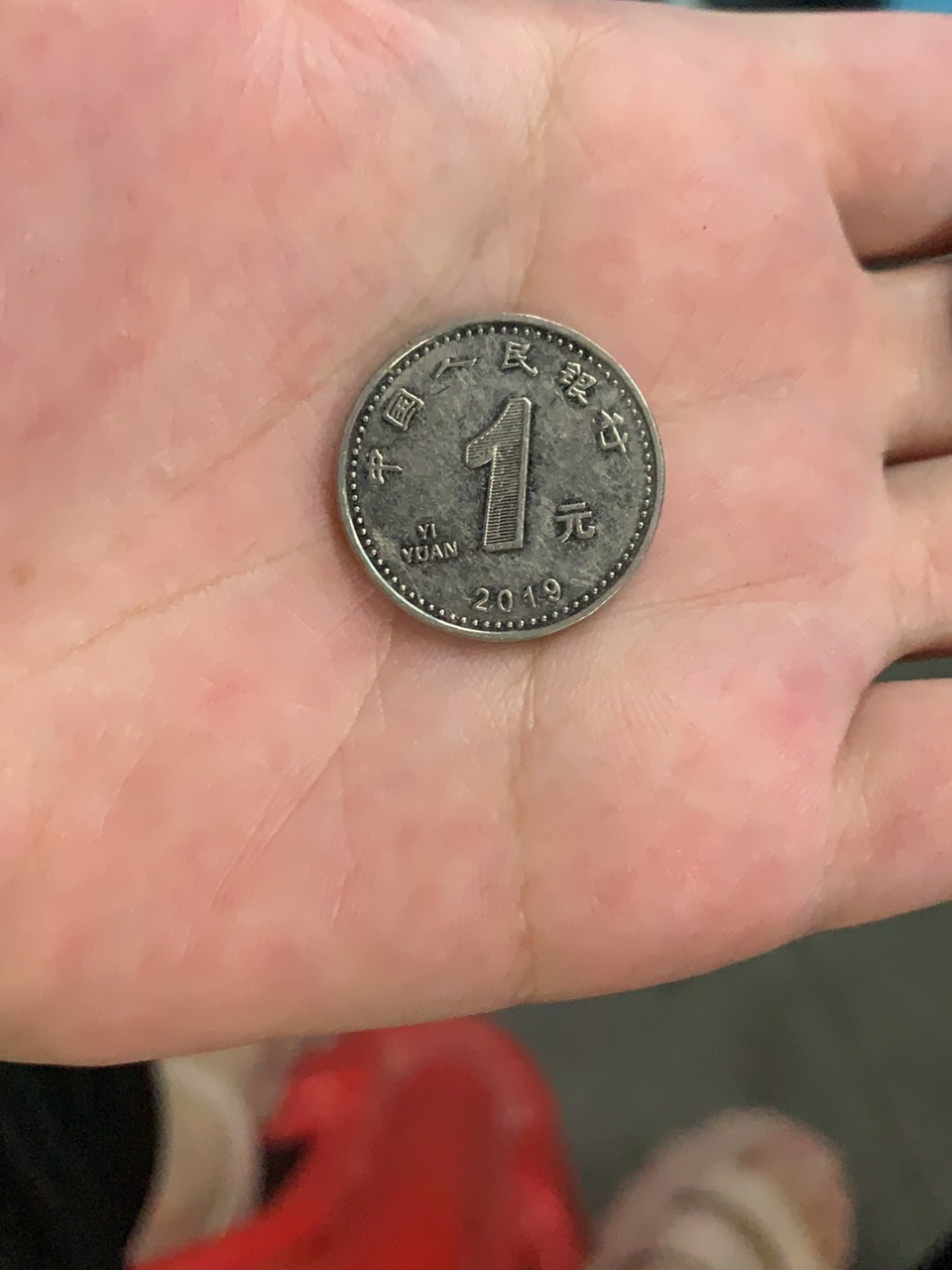 第一次看到,比一般的硬币要小一些,反面是一样的图案,正面不一样