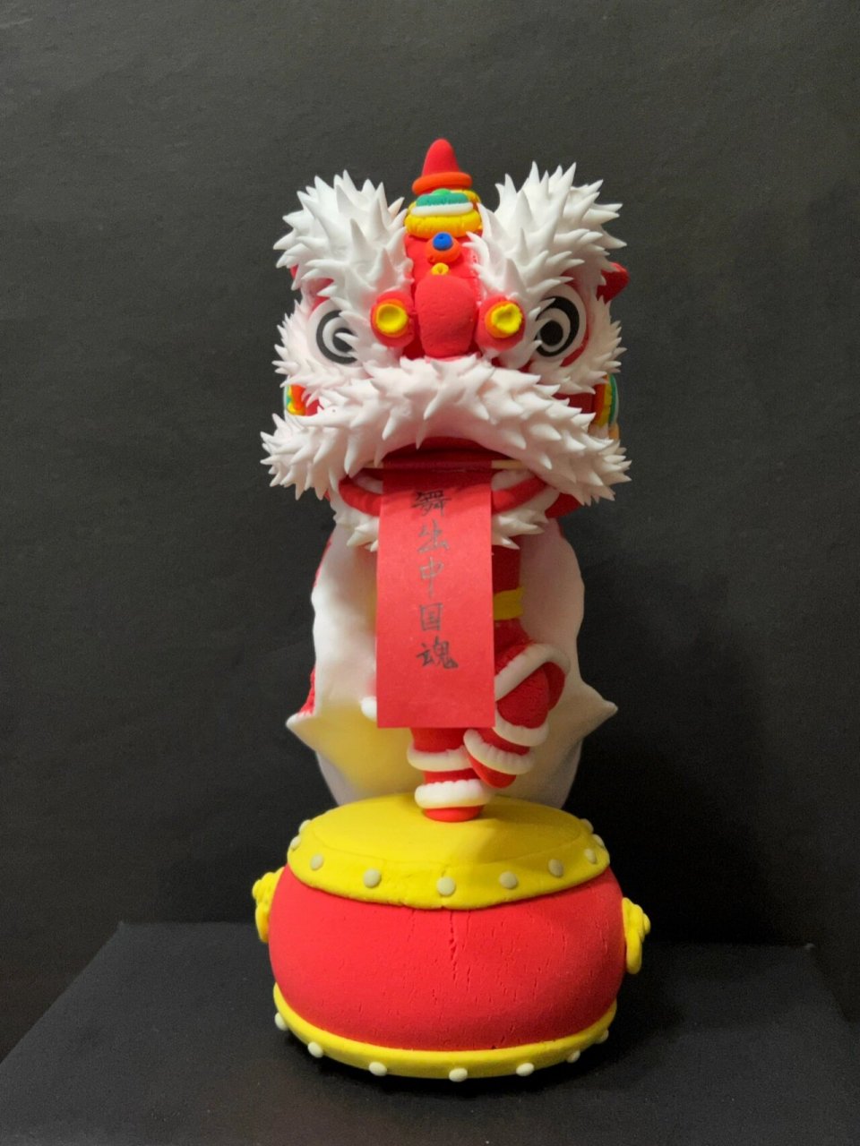 小学生中国元素手工作业—舞狮