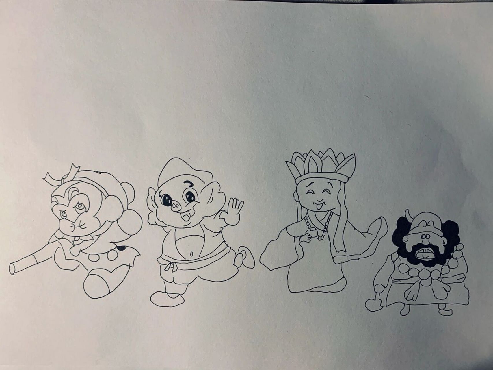 画画 西游记孙悟空卡通简笔画