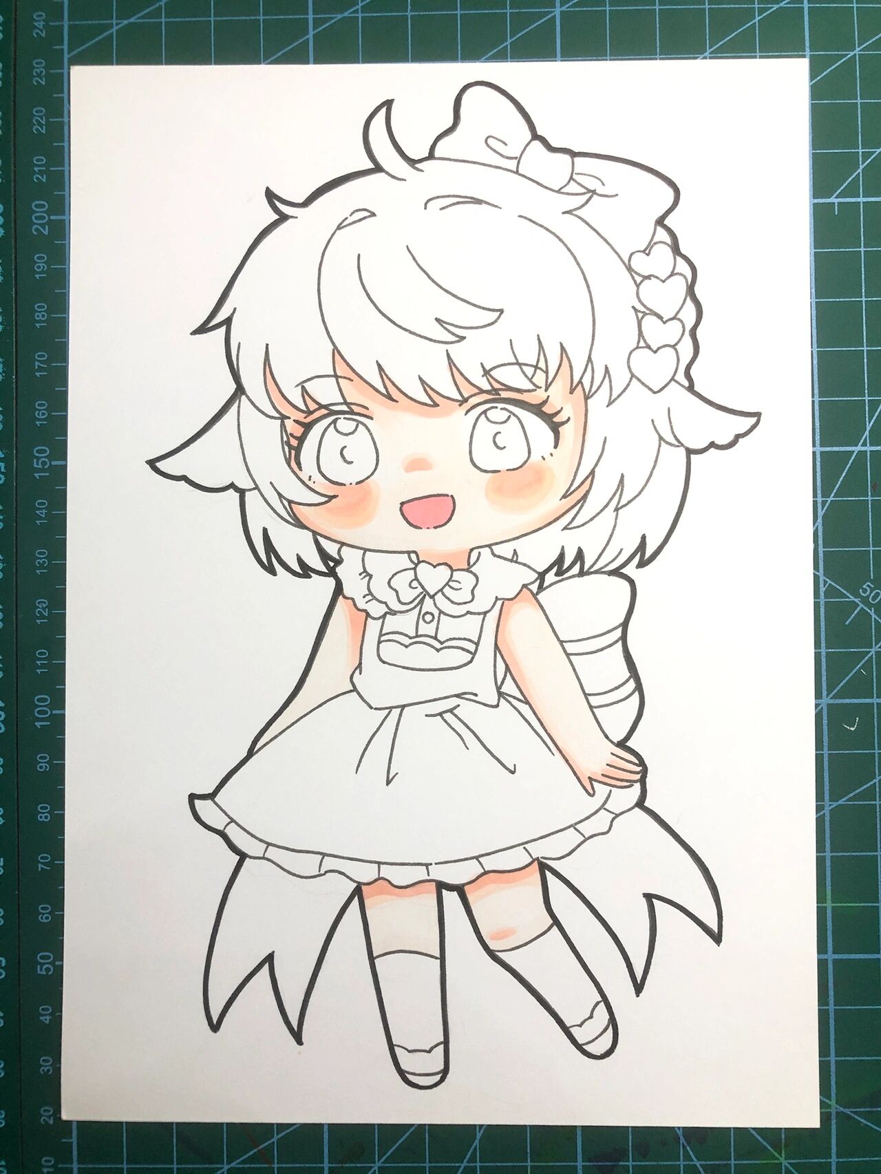 q版|初级动漫女生人物(甜心少女)附线稿