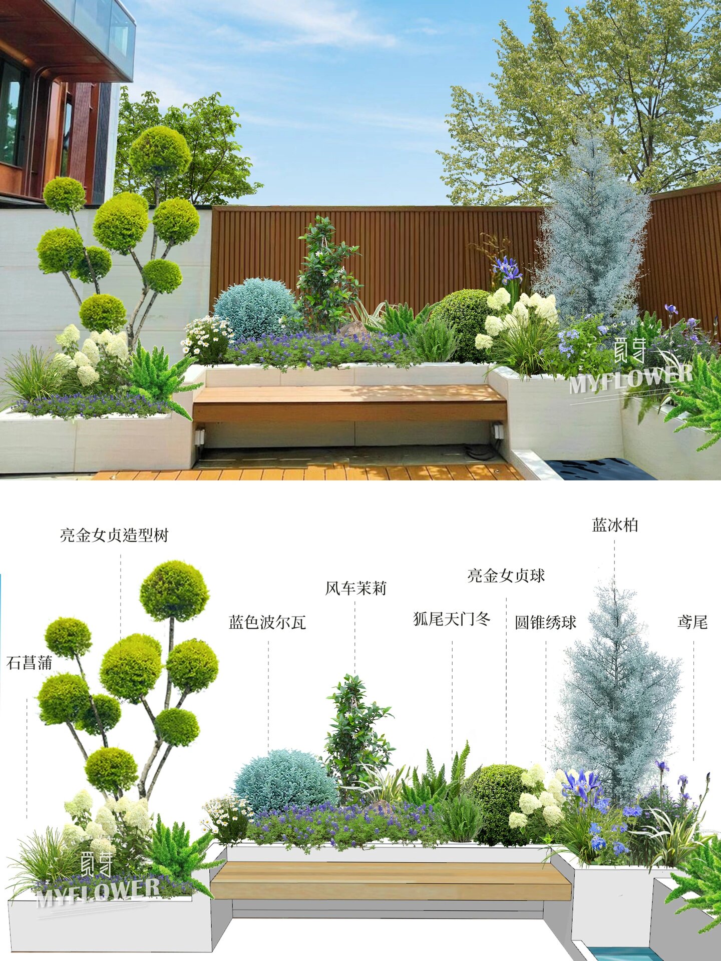 这两组庭院花坛太美了!你喜欢哪个 ?