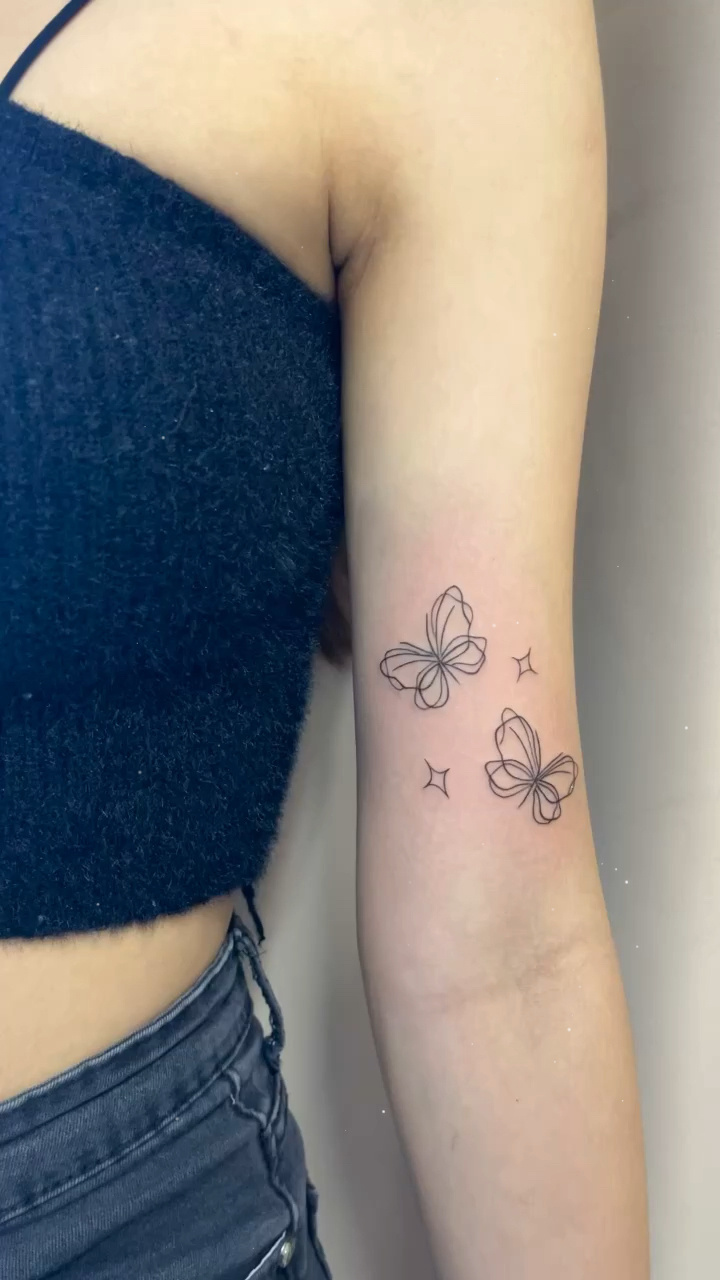 03是小清新蝴蝶纹身0699～～jb新山 9890 99jb新山 五福