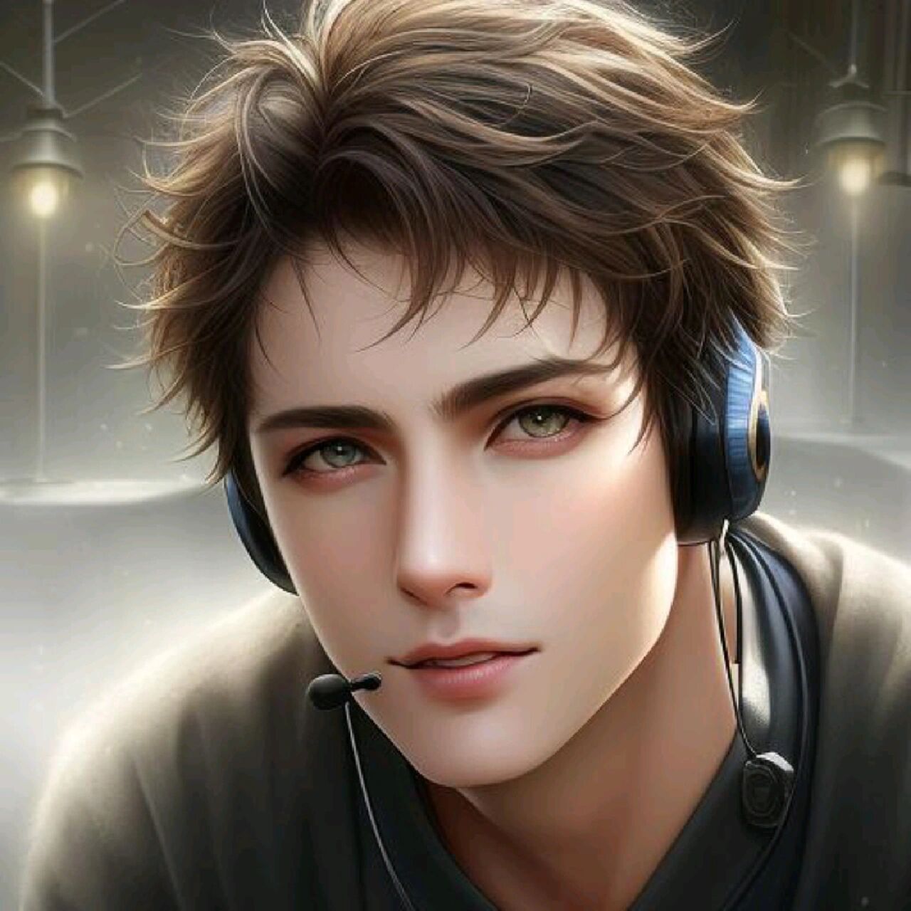 glow男头像关键词(电竞,主播) 精美cg,帅哥 少年,短发 凌乱的发丝