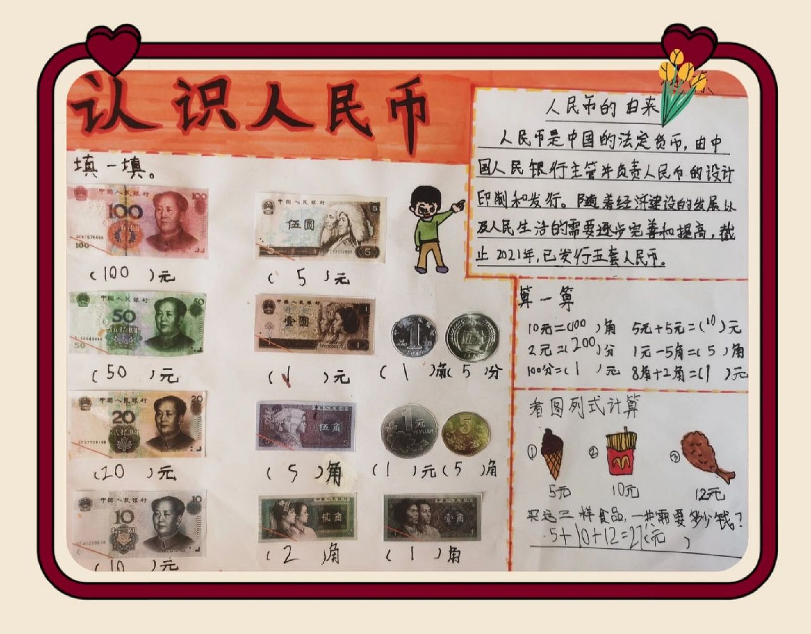 《认识人民币》海报分享