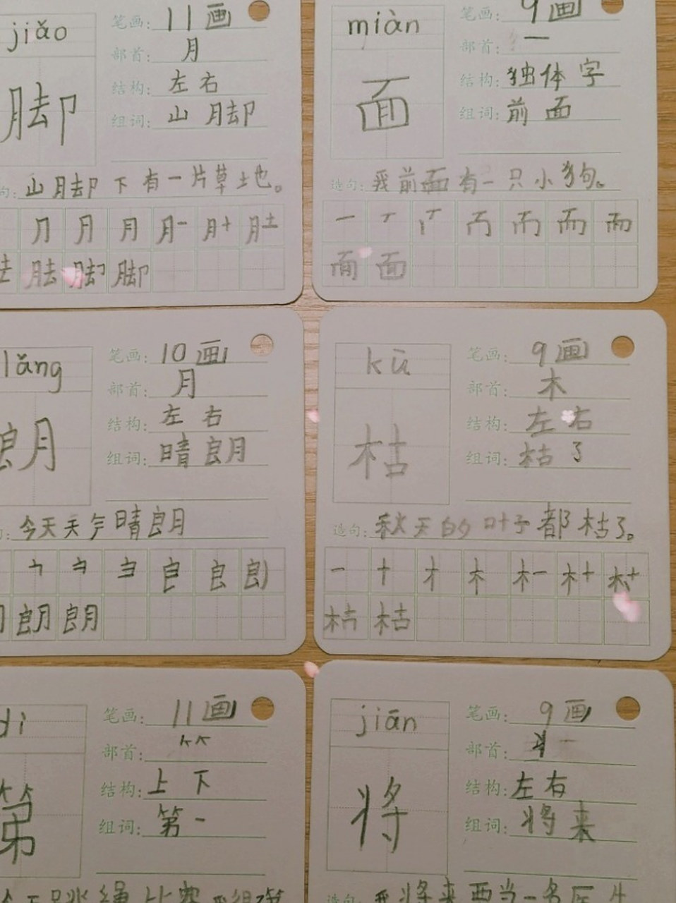 二年级生字卡制作 96一二年级语文最重要的就是字词的积累,每天都会